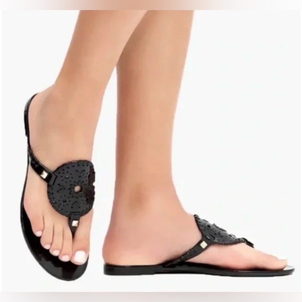 Jack Rogers Georgica Black Jelly Sandals